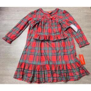 Holiday Lane Merry Brinkley Plaid Sleepwear Dress Girl Size 4/5